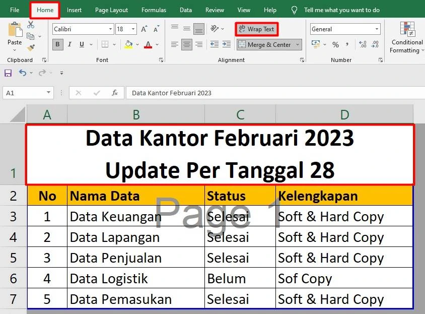 Cara Membuat Tulisan Turun Kebawah Excel Hongkoong 4938