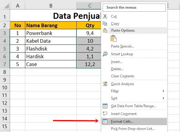 Cara Menghilangkan Koma di Excel