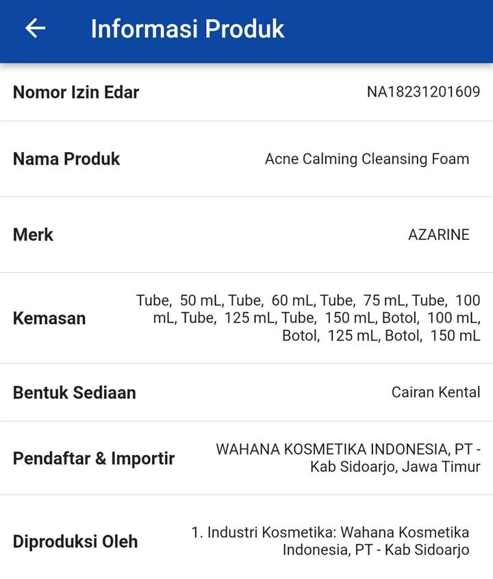 cek bpom azarine dengan aplikasi mobile