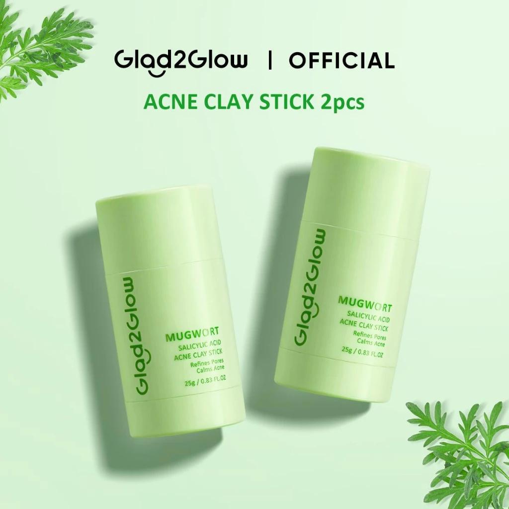Glad2glow Mugwort Salicylic Acid Acne Clay Stick