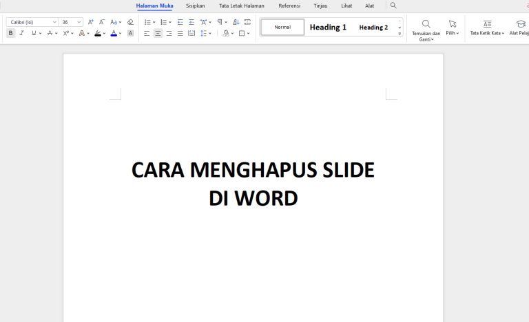 3 Cara Menghapus Slide Di Word - Tutoreal.id